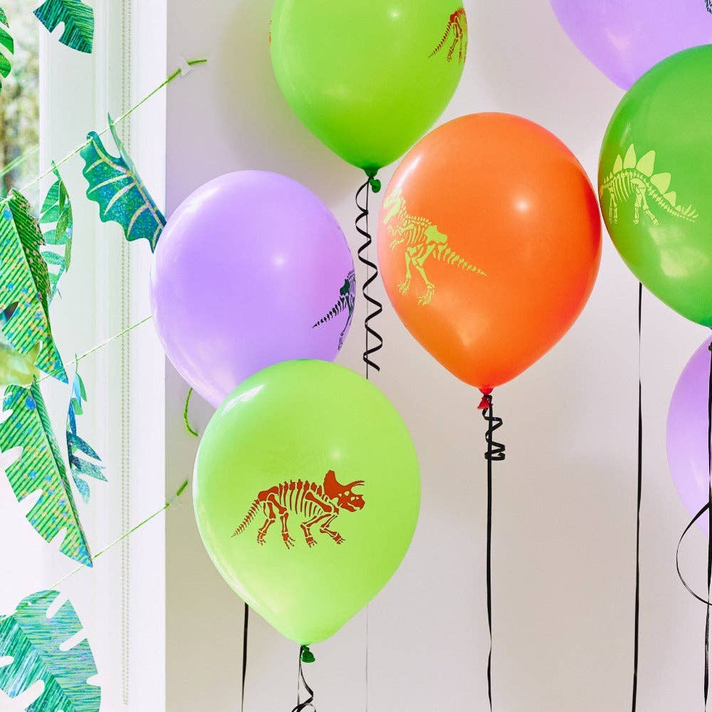 Party Pieces - Vente Ballon - Lot de 12 ballons biodégradables Ecosaurus pour fête préhistorique2