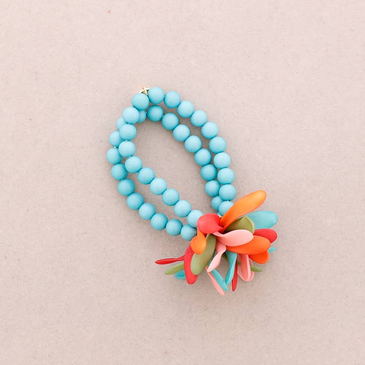 Sonata - Wholesale Beaded Bracelet - ELASTIC BRACELET RESIN FLOWER BEADS9