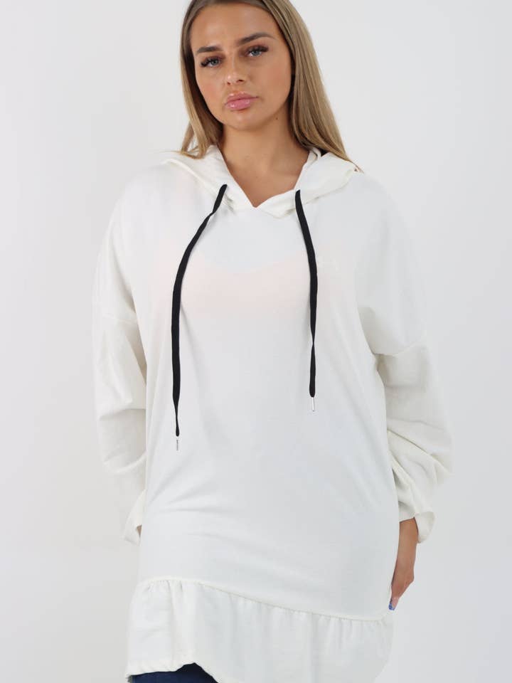 Miss Bold – Engroshandel Hoodie – Kvinder – Italiensk langærmet hættetrøje med flæser21