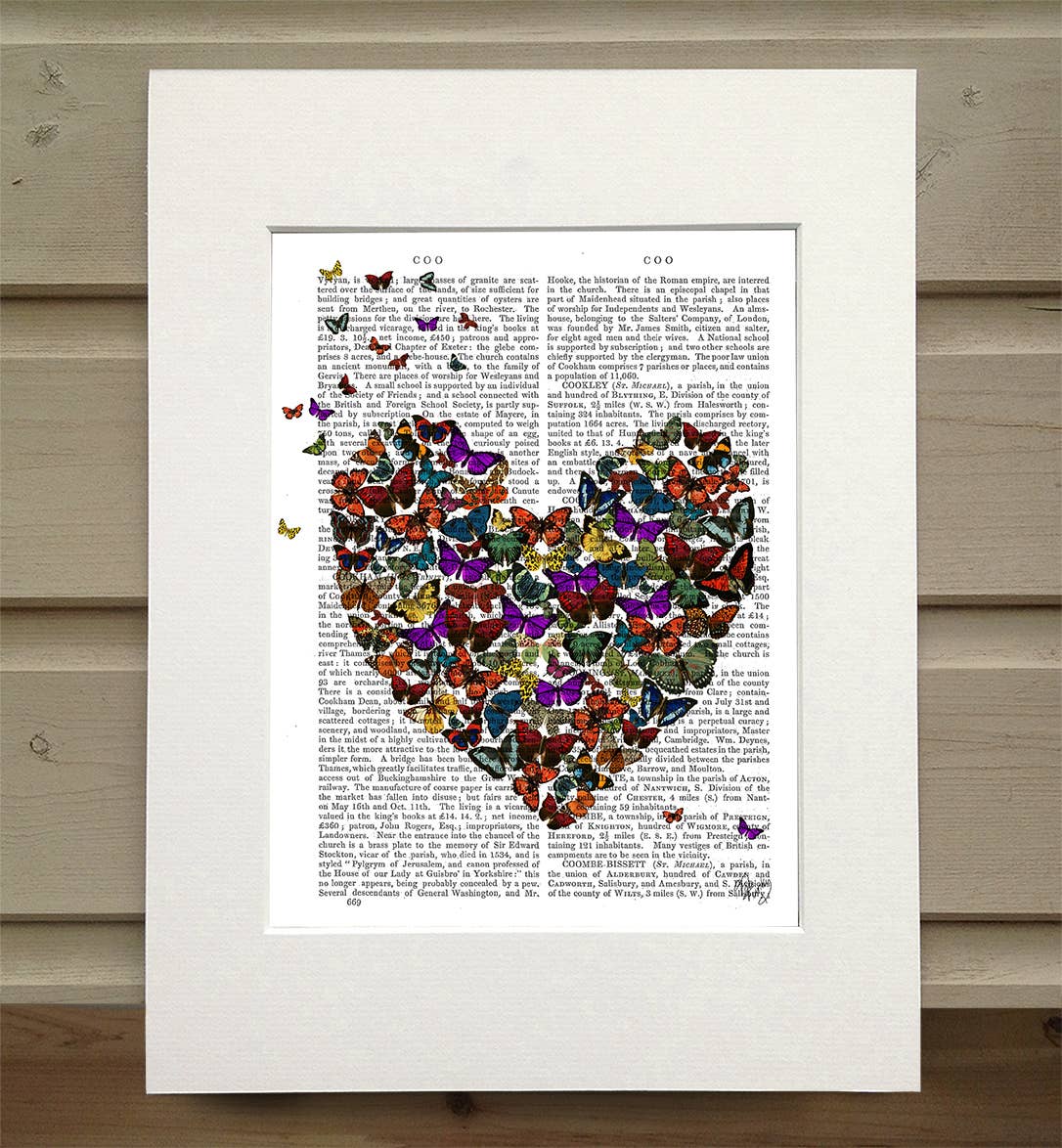 FabFunky Ltd - Wholesale Art Print - Butterfly Heart, Valentine Book Print Art Print Wall Art0
