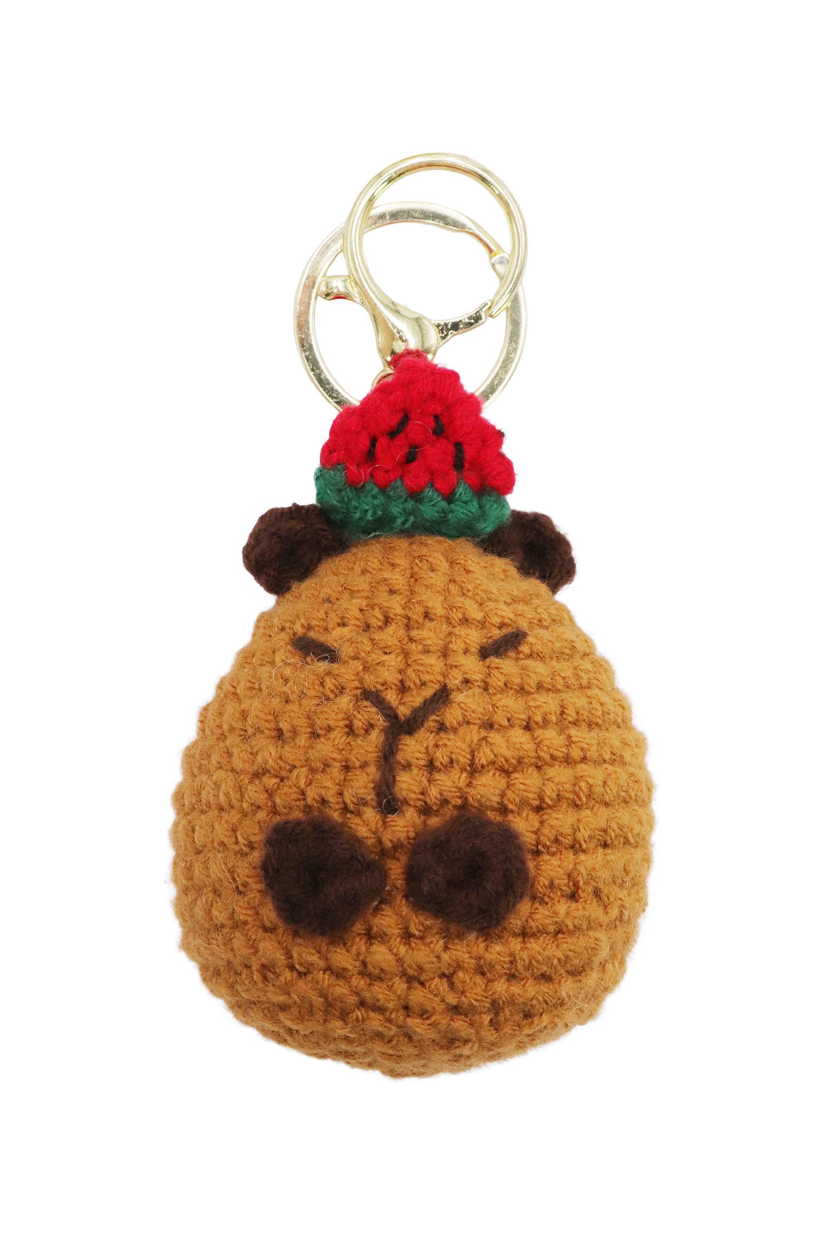 ASSORTED Capybara Fruits And Veggies Crochet Key Chain for wholesale on Faire18