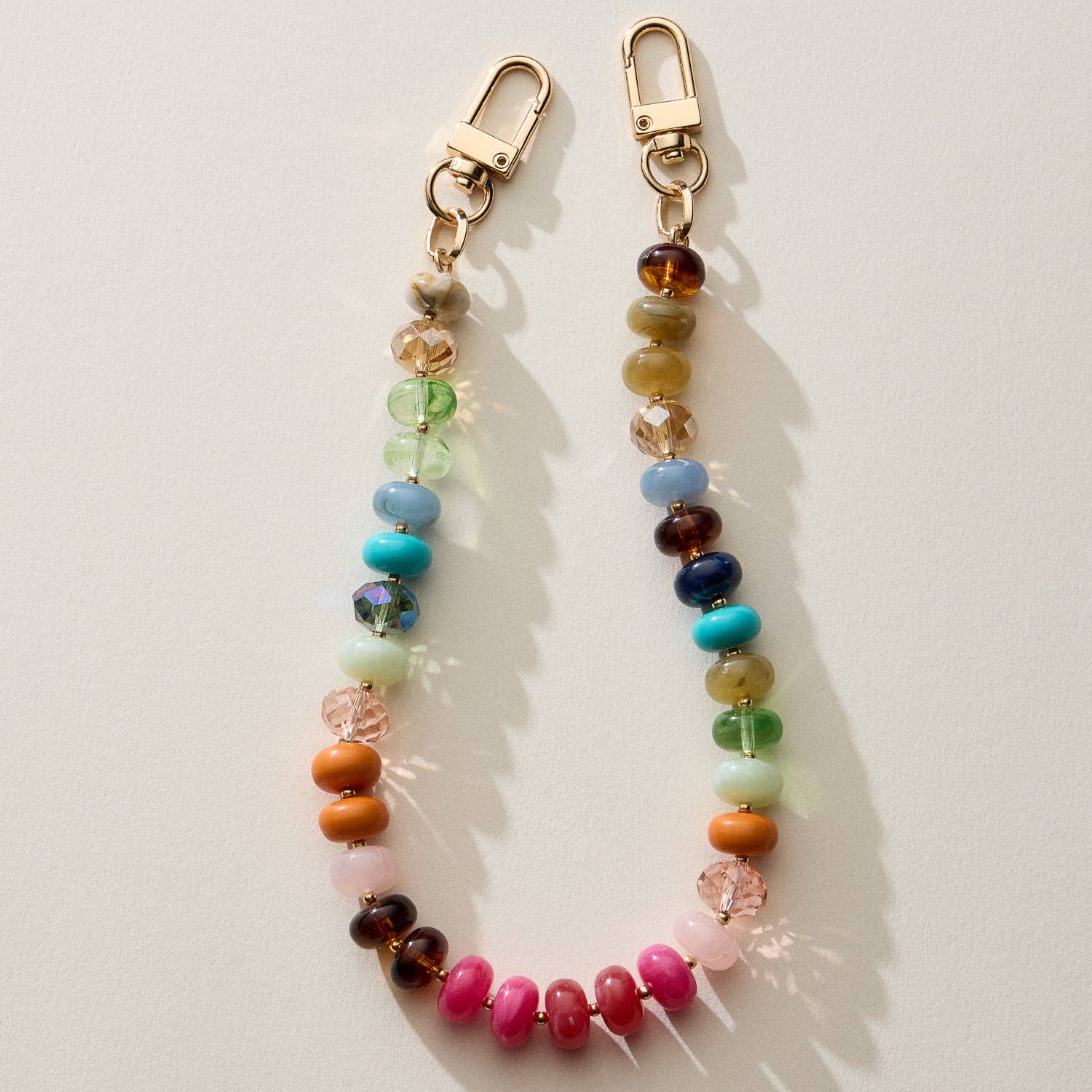 Frem - Wholesale Keychain - Women's - Mixed Bead Bag Keychain with Gold Clasps8