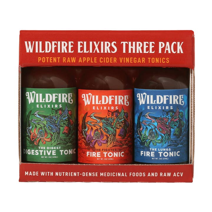 Whole Body Health 3-Pack of 2oz wellness tonics for wholesale by Wildfire Elixirs