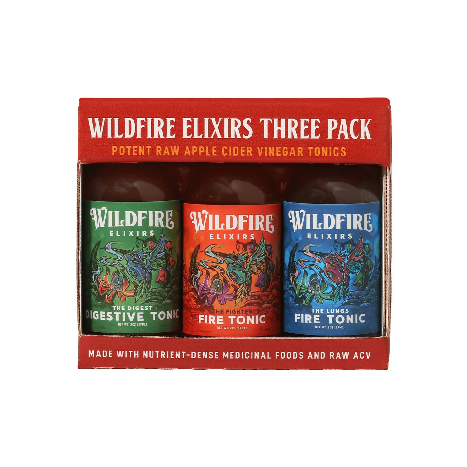 Wildfire Elixirs - Wholesale Elixir - Whole Body Health 3-Pack of 2oz wellness tonics