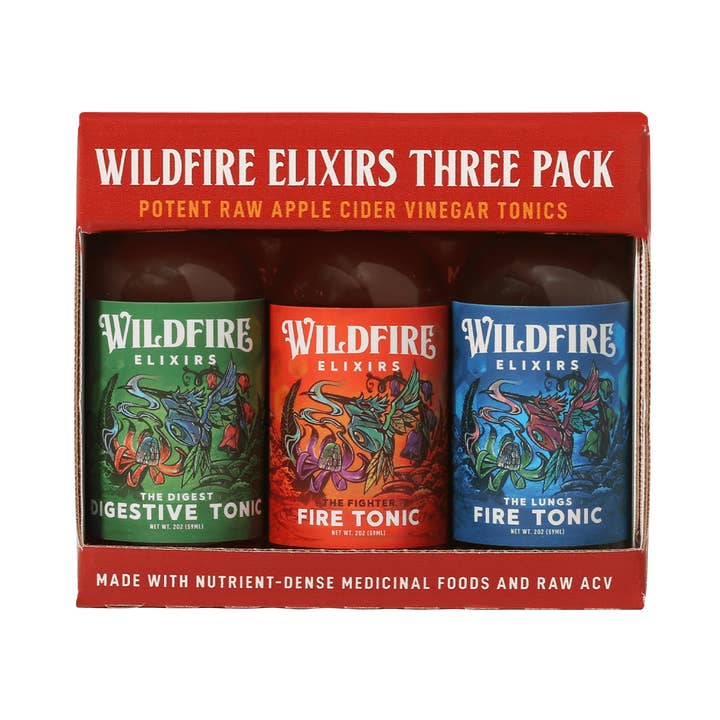 Wildfire Elixirs - Wholesale Elixir - Whole Body Health 3-Pack of 2oz wellness tonics0
