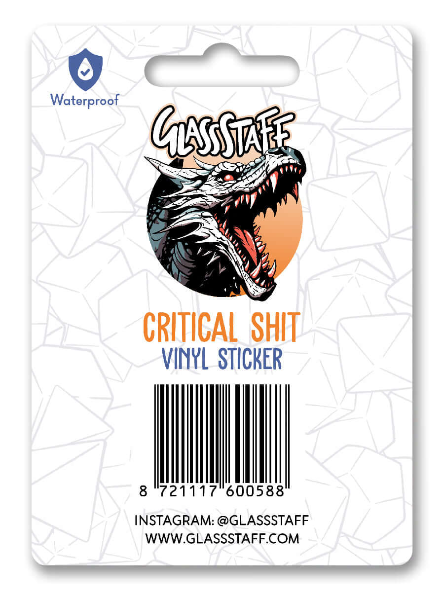 GlassStaff - Wholesale Sticker - Critical Shit Sticker1