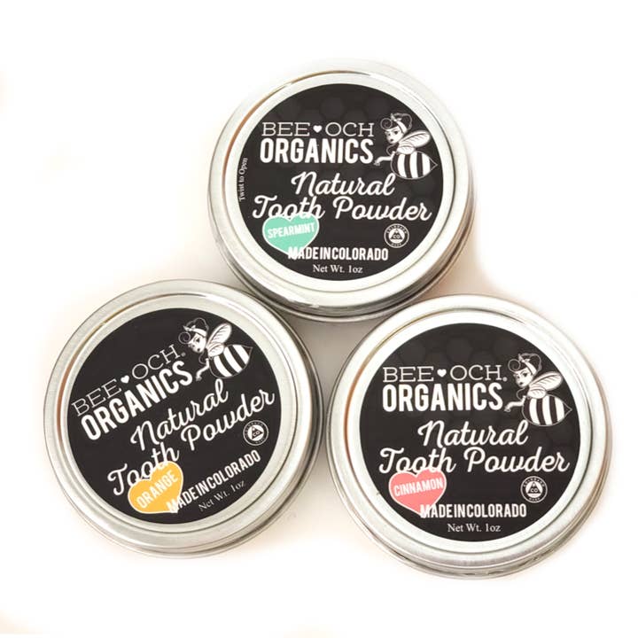 Natural Tooth Powder - Plastic Free Containers for wholesale by BEE-OCH Organics