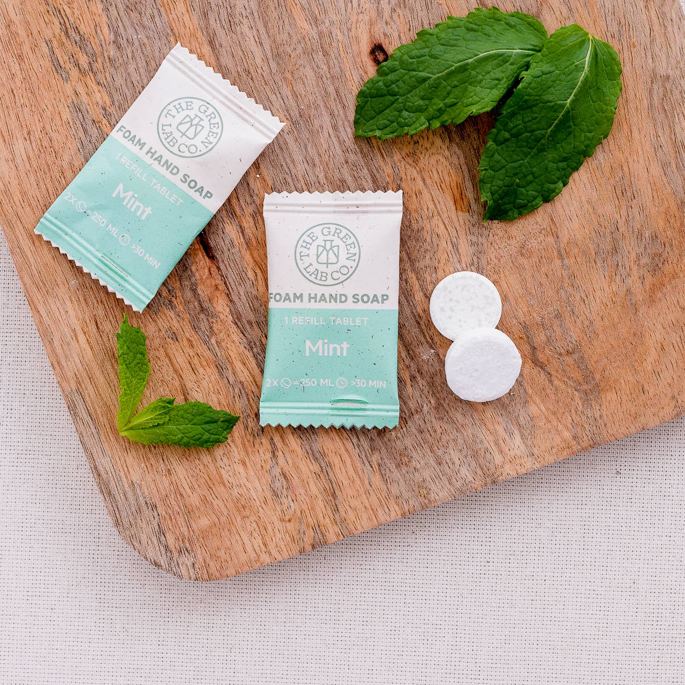 The Green Lab Co. - Wholesale Hand Soap/Wash - Refill set hand soap tablets - Mint & Chamomile2