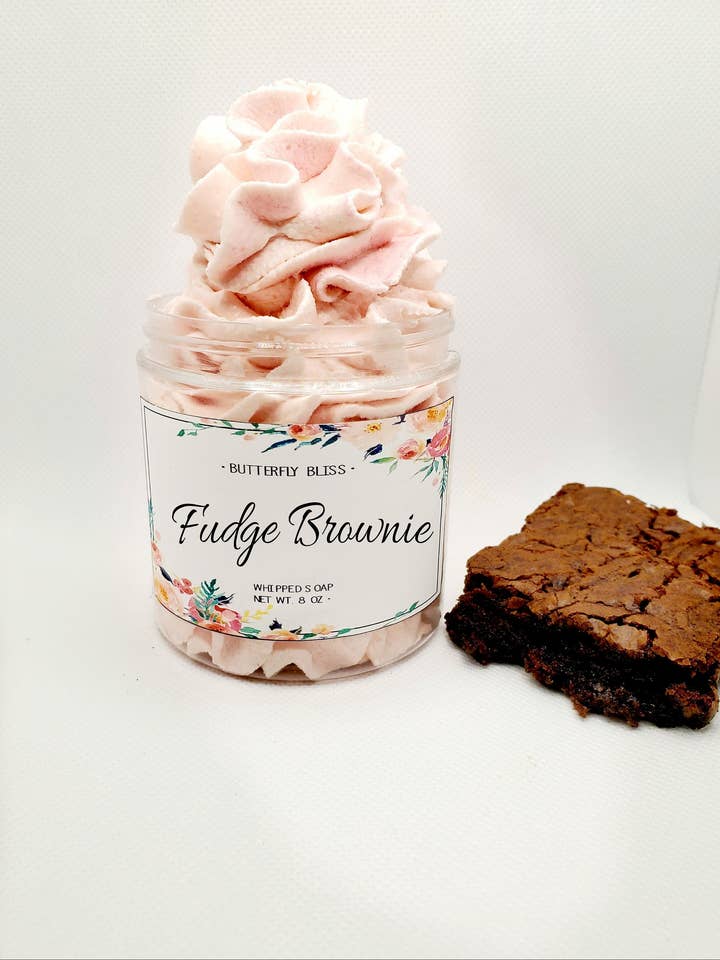 Brownie Whipped Soap | Brownie Scented Whipped Soap | Chocolate Brownie | Chocolate Gift | Mothers Day Gift | Chocolate Scented Soap | Soap for wholesale by Butterfly Bliss