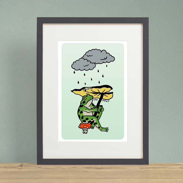 Stay Home Club - Wholesale Art Print - Leaf Umbrella Print