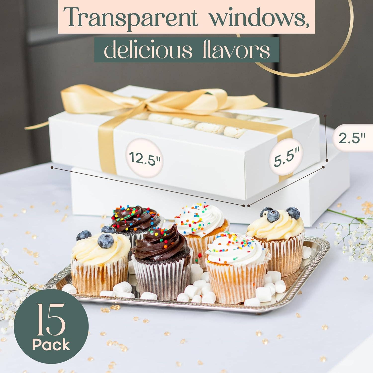 MT Products - Wholesale Food Storage Container - MT Products White Cookie Boxes/Bakery Boxes7