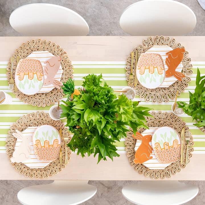 Jollity & Co. + Daydream Society - Wholesale Disposable Plate - Bunnies In The Garden Small Basket Plates