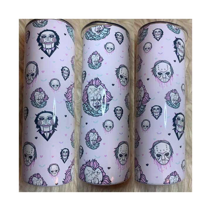 Bicchiere pastello Horror Movie per la vendita all'ingrosso da parte di Striped Coffin Customs