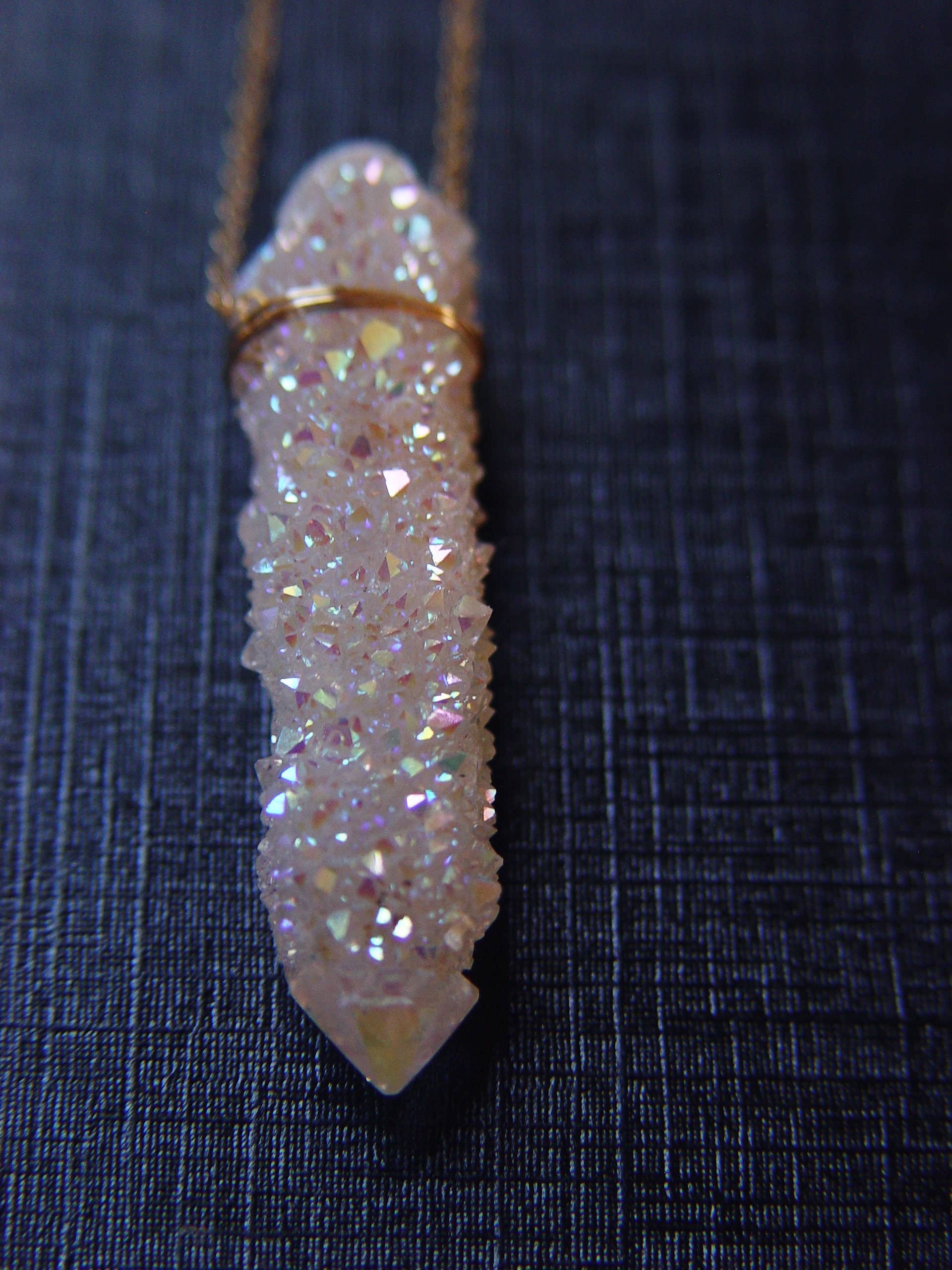Friedasophie - Wholesale Pendant/Charm Necklace - Angel Aura Crystal Gold Necklace5