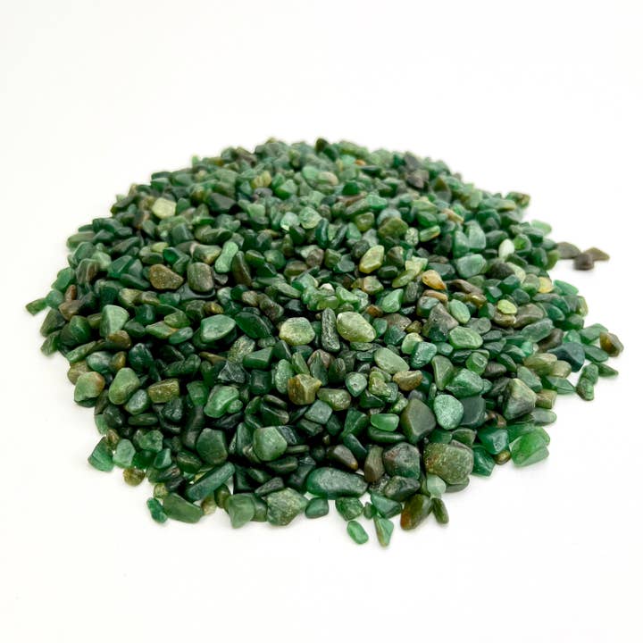 Pelham Grayson Rose - Wholesale Spiritual Stone/Crystal - Green Aventurine | Tumbled Chips | 1lb | 4-7mm | India