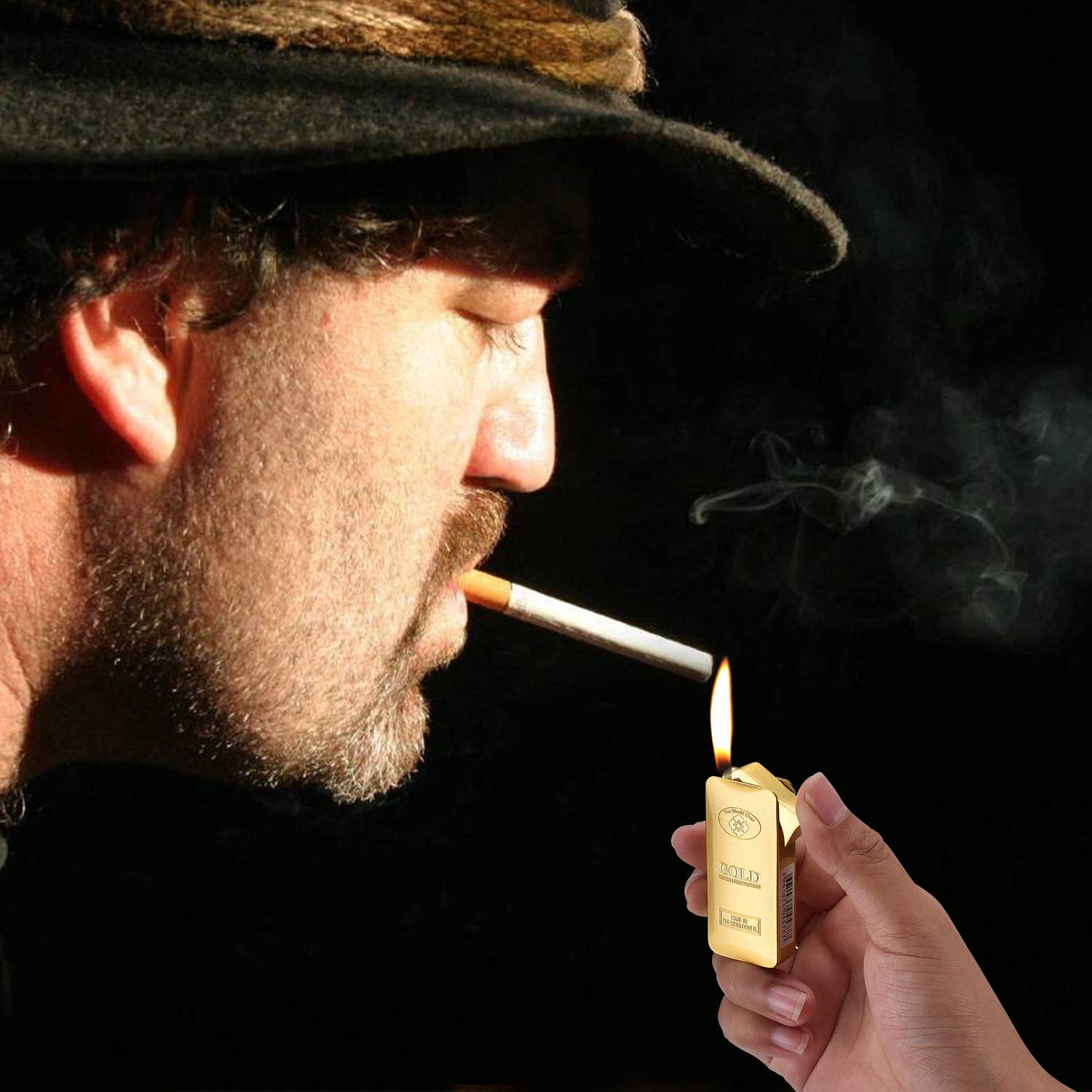 Champ by Polyflame - Vente Briquets - Briquet lingot d'or métal semi-luxe -3