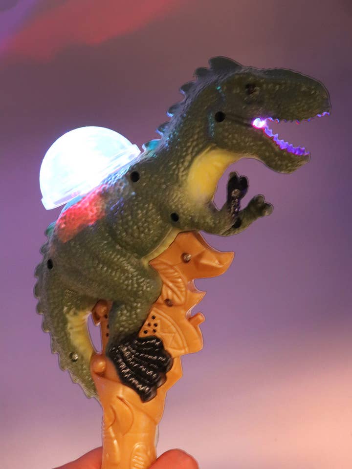 ASSORTED T-rex Dino Led Flashing Disco Balll Magic Wand for wholesale on Faire3