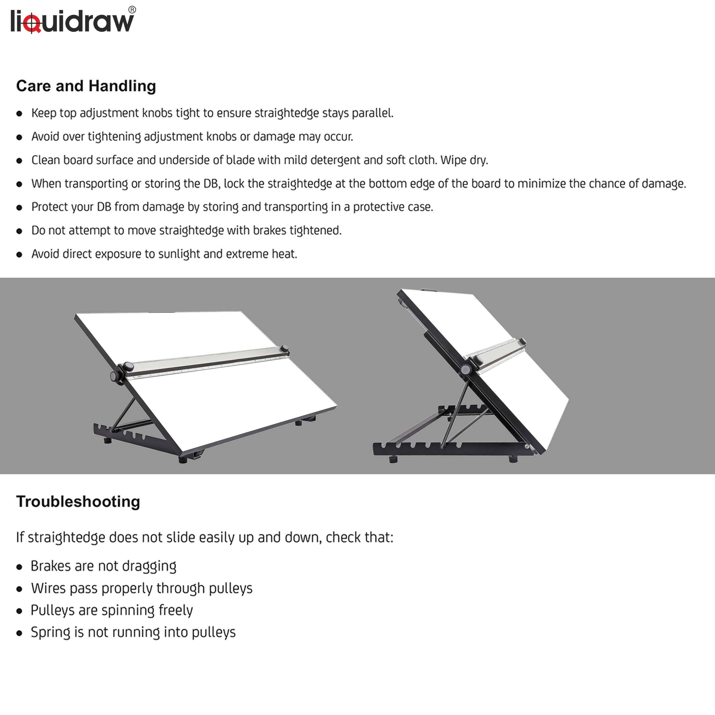 Liquidraw - Wholesale Drawing Board - Kids & Baby - Liquidraw A3 Drawing Board Parallel Motion, Table Model with 5 Adjustable Working Angles, Includes Drawing Board Clips & Set Square6