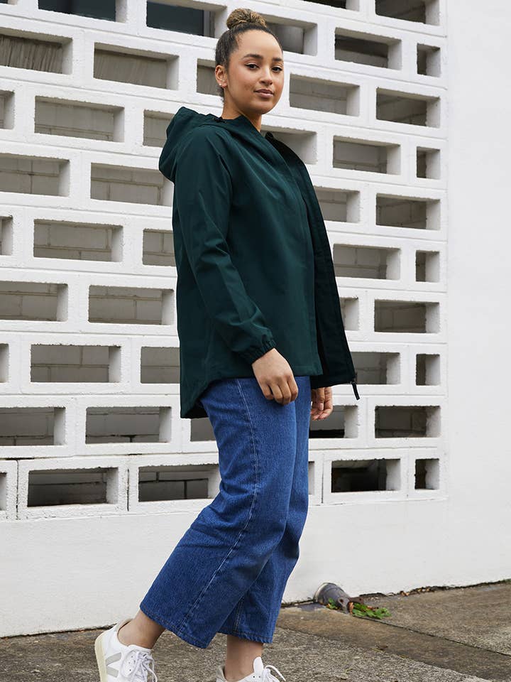 Amble - Wholesale Raincoat – Women's - Elements Waterproof Recycled Raincoat - Eucalyptus2