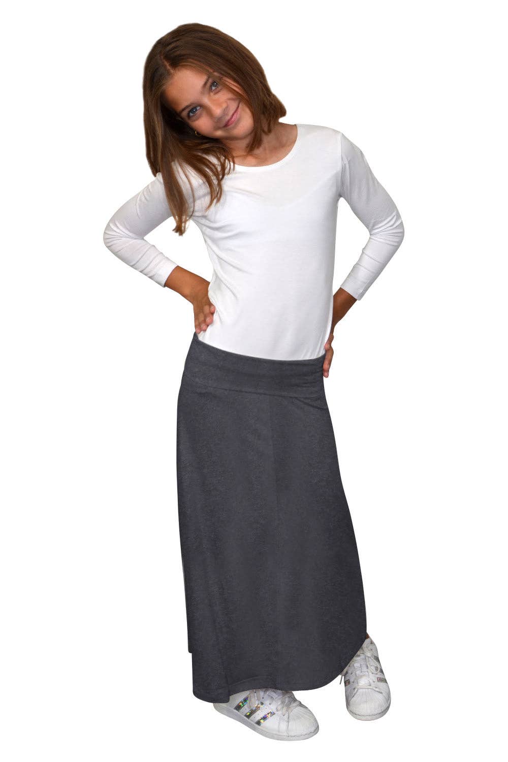 Kosher Casual - Wholesale Skirt - Kids - Maxi Skirt for Girls Flowing A-line10
