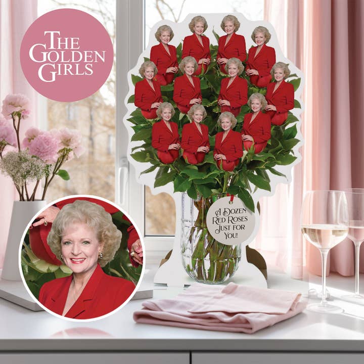 A Dozen Red Roses, Golden Girls Bouquet for wholesale by Prime Party