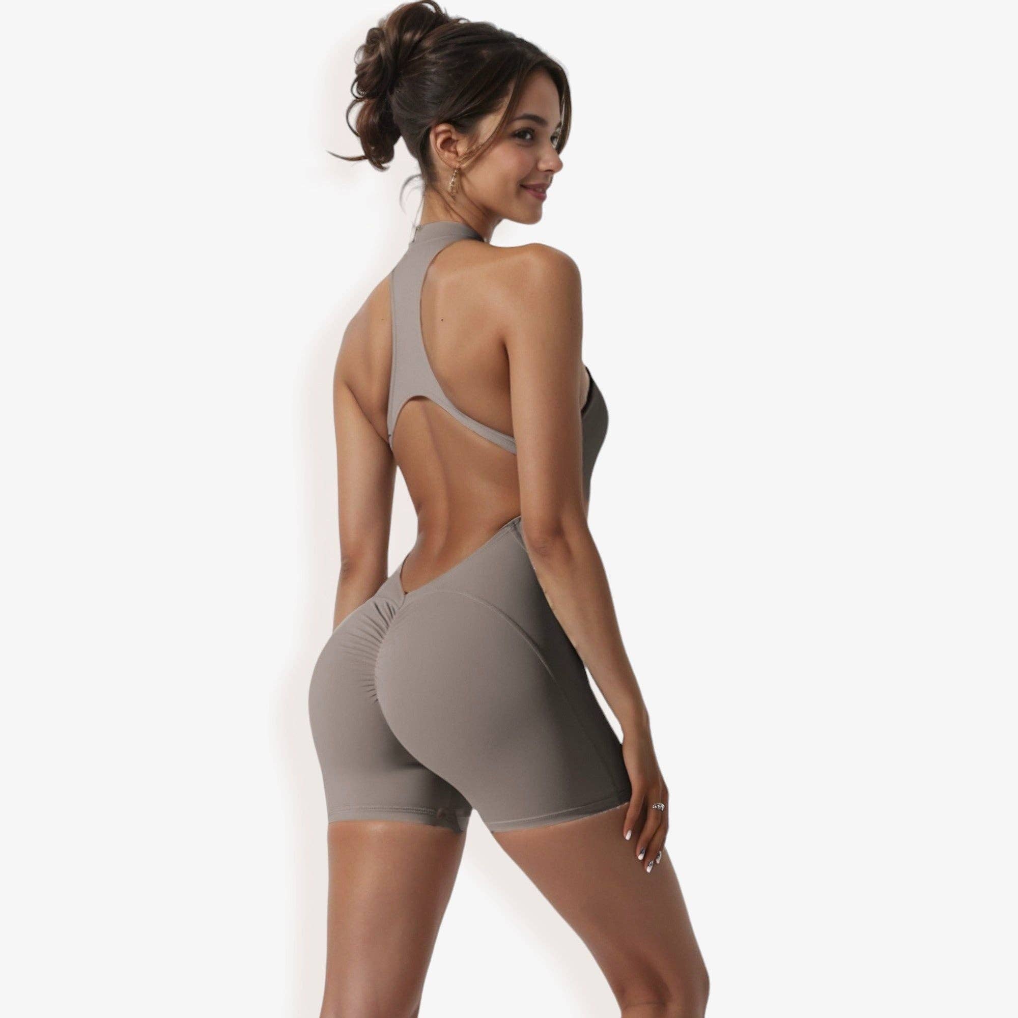 Active by Anna-Kaci – wholesale Bodysuit – Women’s – Sleeveless High Neck Zip Front Bodysuit18