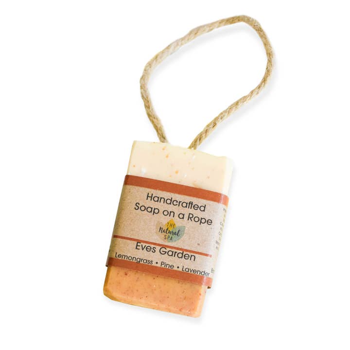 The Natural Spa Cosmetics - Wholesale Bar Soap - Eves Garden Soap On A Rope 100g - Vegan Stocking Filler