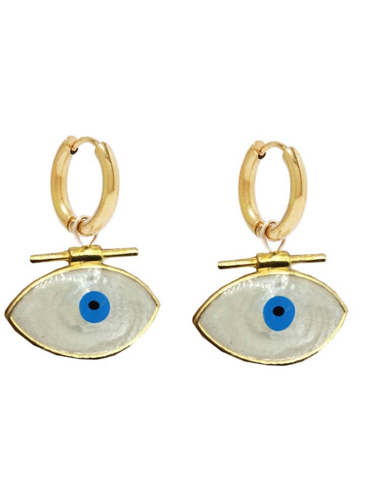 Evil Eye Earrings for wholesale by Hazey Daisy