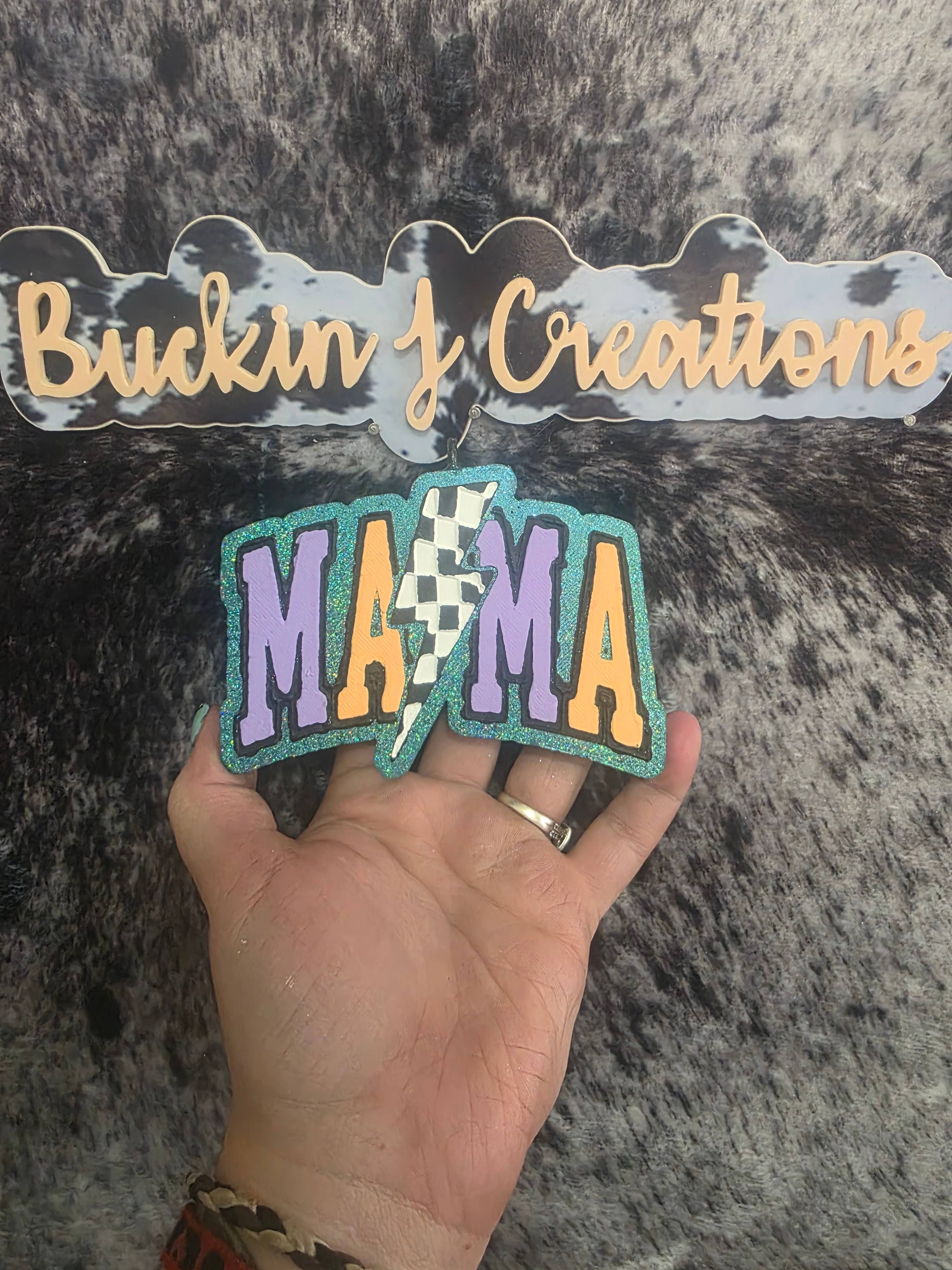 Buckin J Creations - Venta al por mayor Ambientador de coche - Mujer - Ambientador de coche hecho a mano Mama Lighting Checker7