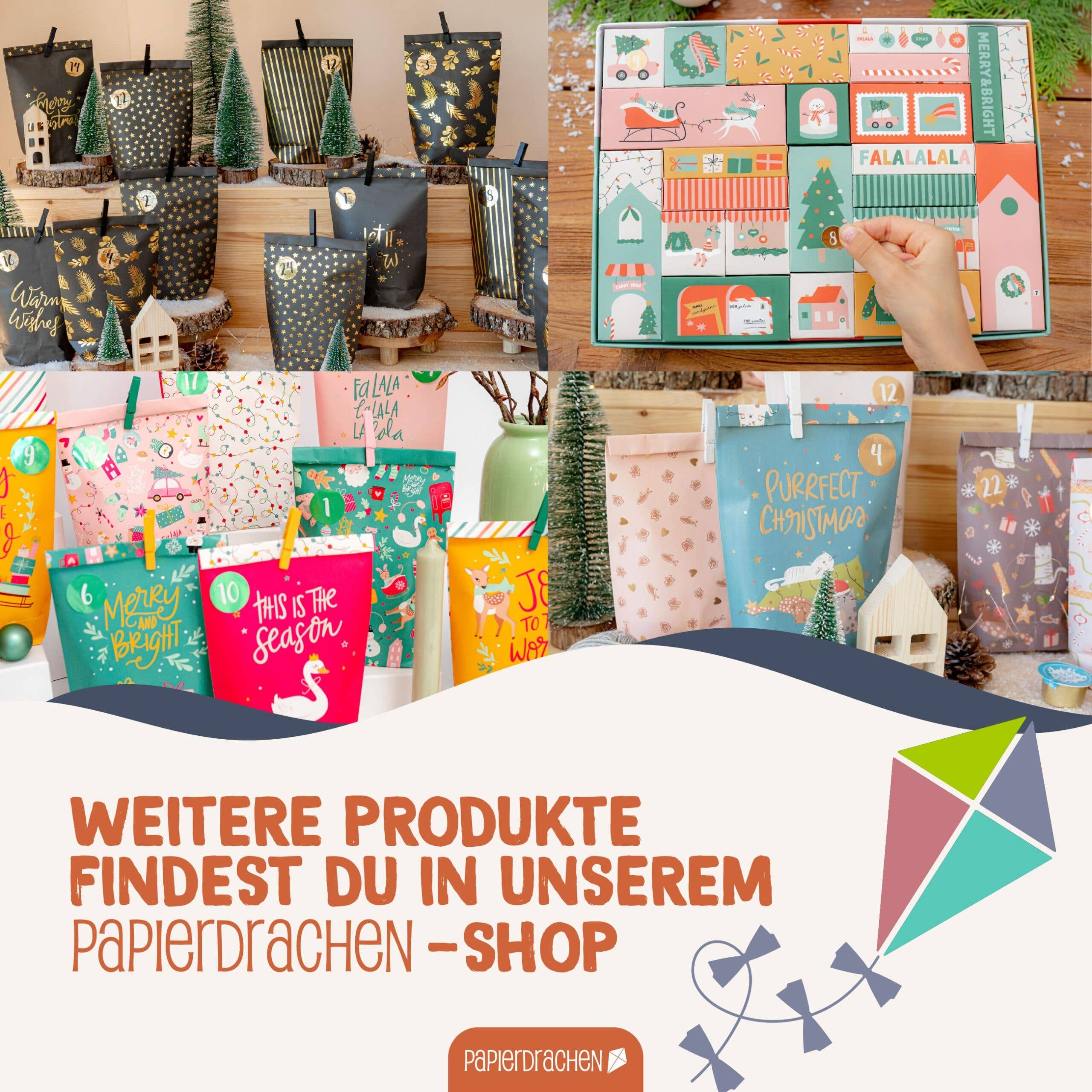 Papierdrachen - Wholesale Advent Calendar - Kite Adv Hyggewald Printed Bags6