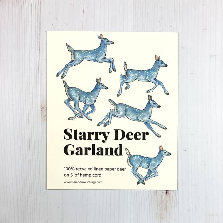 Sarah Draws Things - Wholesale Bunting/Garland - Starry Deer Illustrated Garland2