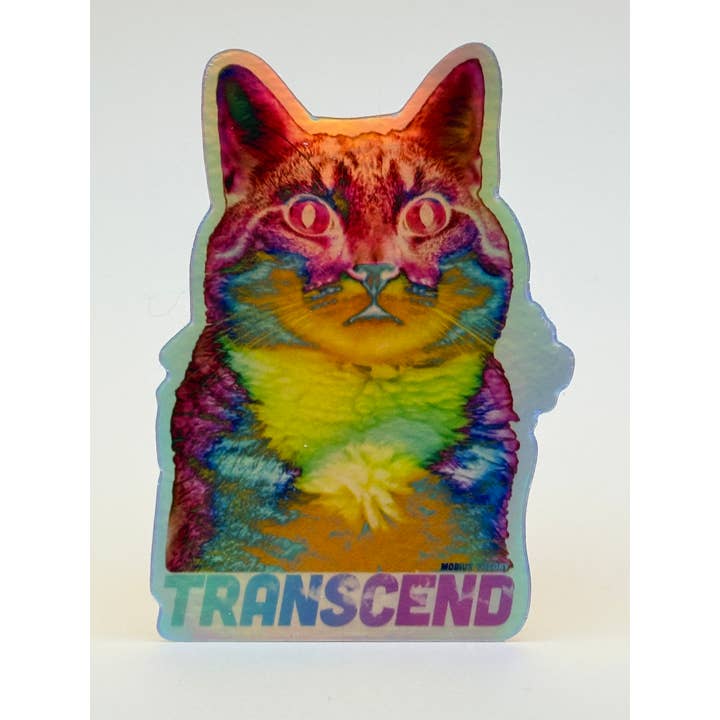 Mobius Theory - Wholesale Sticker - Holographic Psychedelic TRANSCEND 3.5" Die Cut Sticker