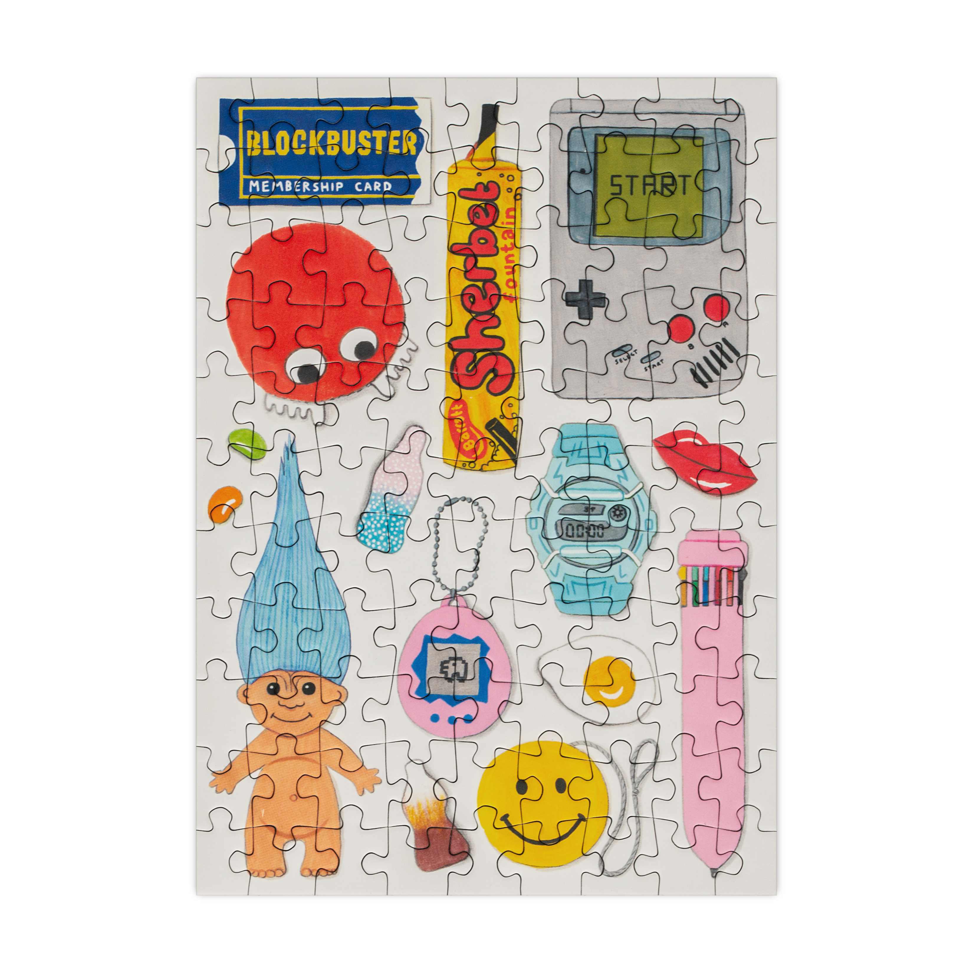 Happily Puzzles – wholesale Puzzle – Child – Retro 90's - 99 Piece Mini Jigsaw Puzzle1