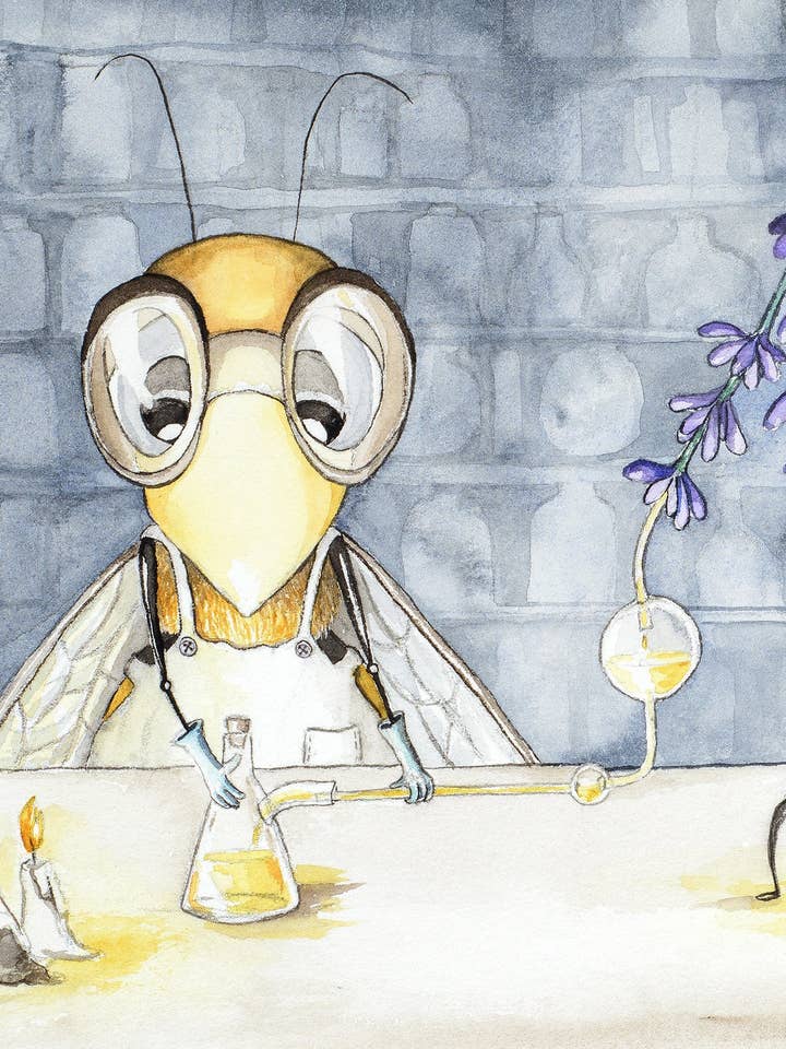 Laboratory, The: Giclee Print Of Original Watercolor Painting for wholesale by Katie Crawford Art