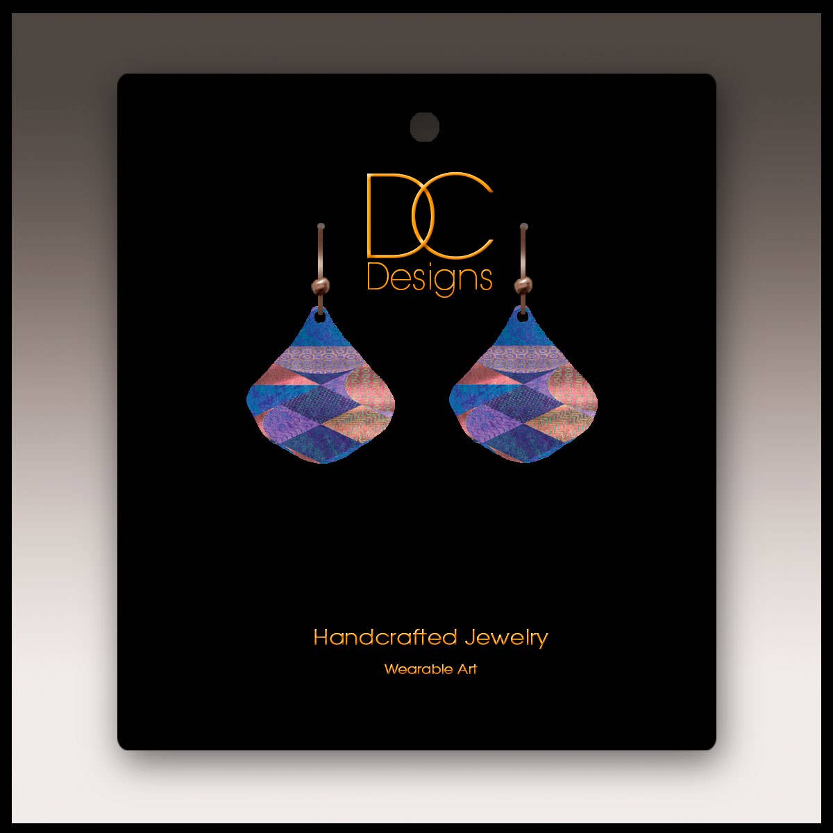 Wholesale Violet Ember Abstract Ginkgo Handmade Earrings for your