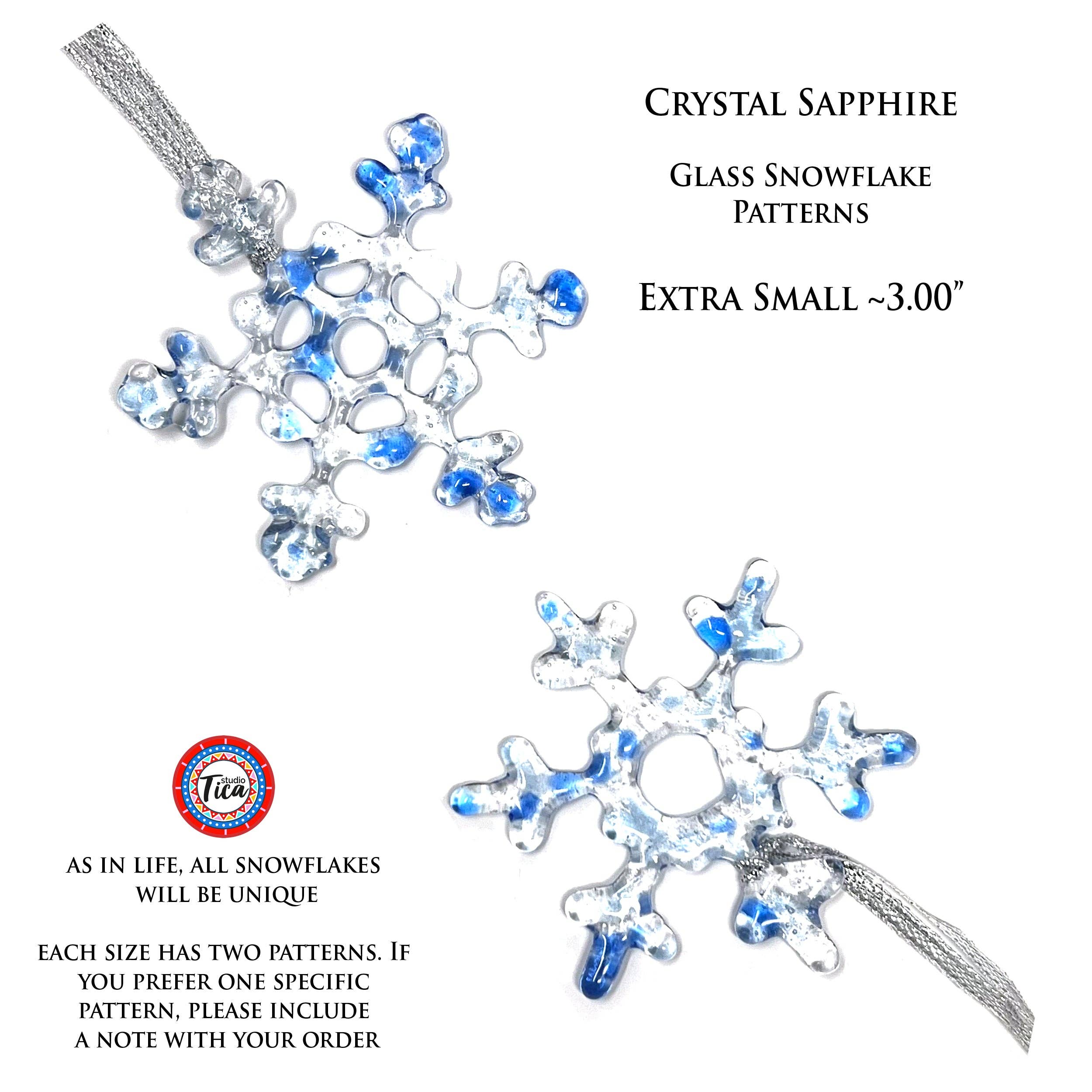 studioTica - Wholesale Ornament - Handmade Glass Snowflake - Sapphire Crystal0