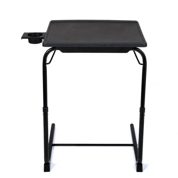 Hard Rock Health Stores - Vente Tables d'appoint - Plateau TV réglable avec porte-gobelet ; table de dîner pliable avec 6 réglages de hauteur et 3 angles d'inclinaison4