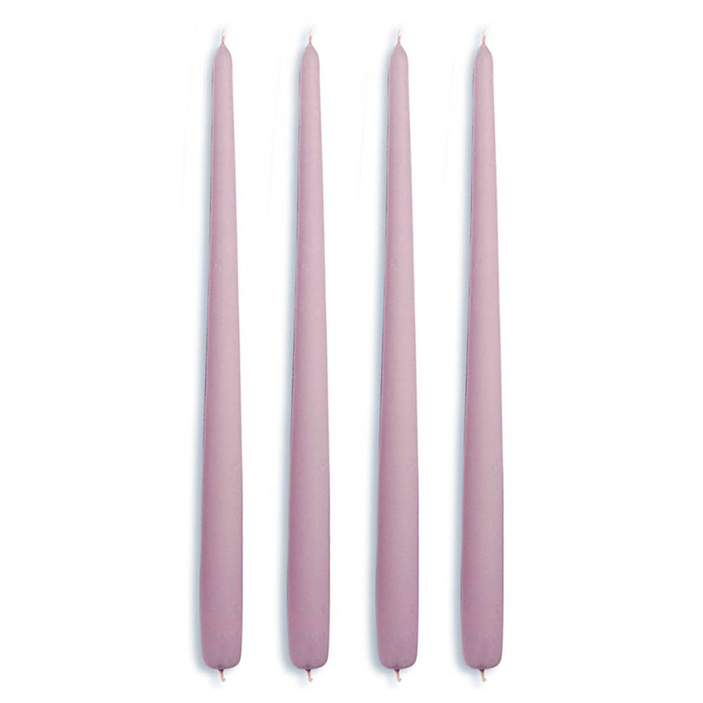 MOUD Home - Wholesale Tapered Candle/Candlestick - Cozy Paraffin Candles - Light Purple - 4 Pcs.0
