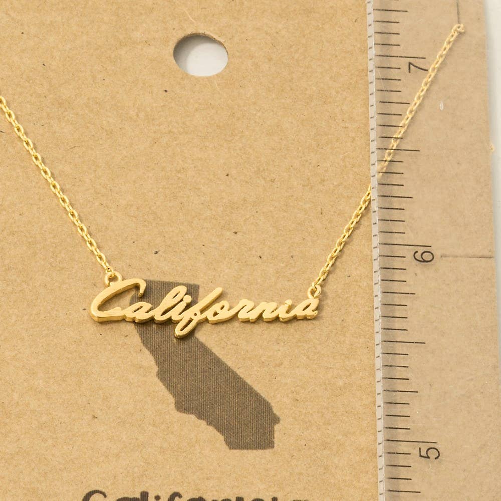 Fame Accessories – Engroshandel Halskæde med vedhæng – Californien håndskrevet vedhæng halskæde3