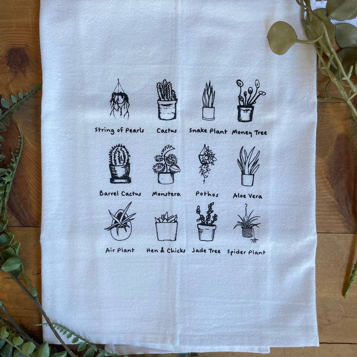 Tangled Up In Hue – wholesale Kökshandduk – Screen Printed Dish Handduk - Hus Växt Älskare