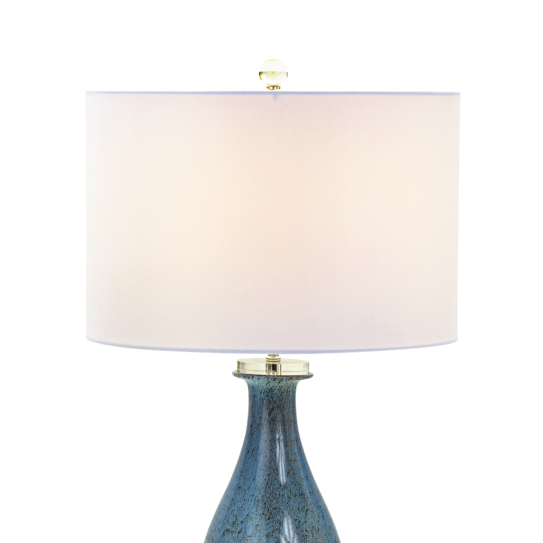 Blue Art Glass Lamps With Crystal Base, 3-Way Switch (Set Of 2) for wholesale on Faire3