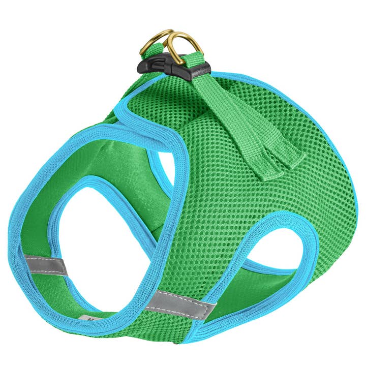 Lime and Aqua Small Dog Vest Harness for wholesale by Up Country, Inc.