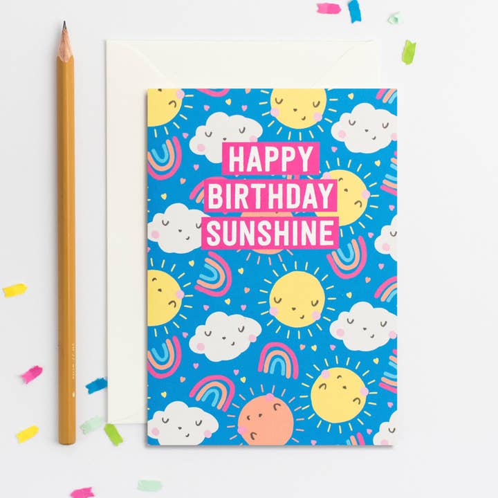 Sunshine Birthday Card for wholesale by Mifkins