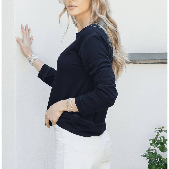 erin gray - Wholesale Lounge Top - Women's - Dylan Lounge Tee in Black2