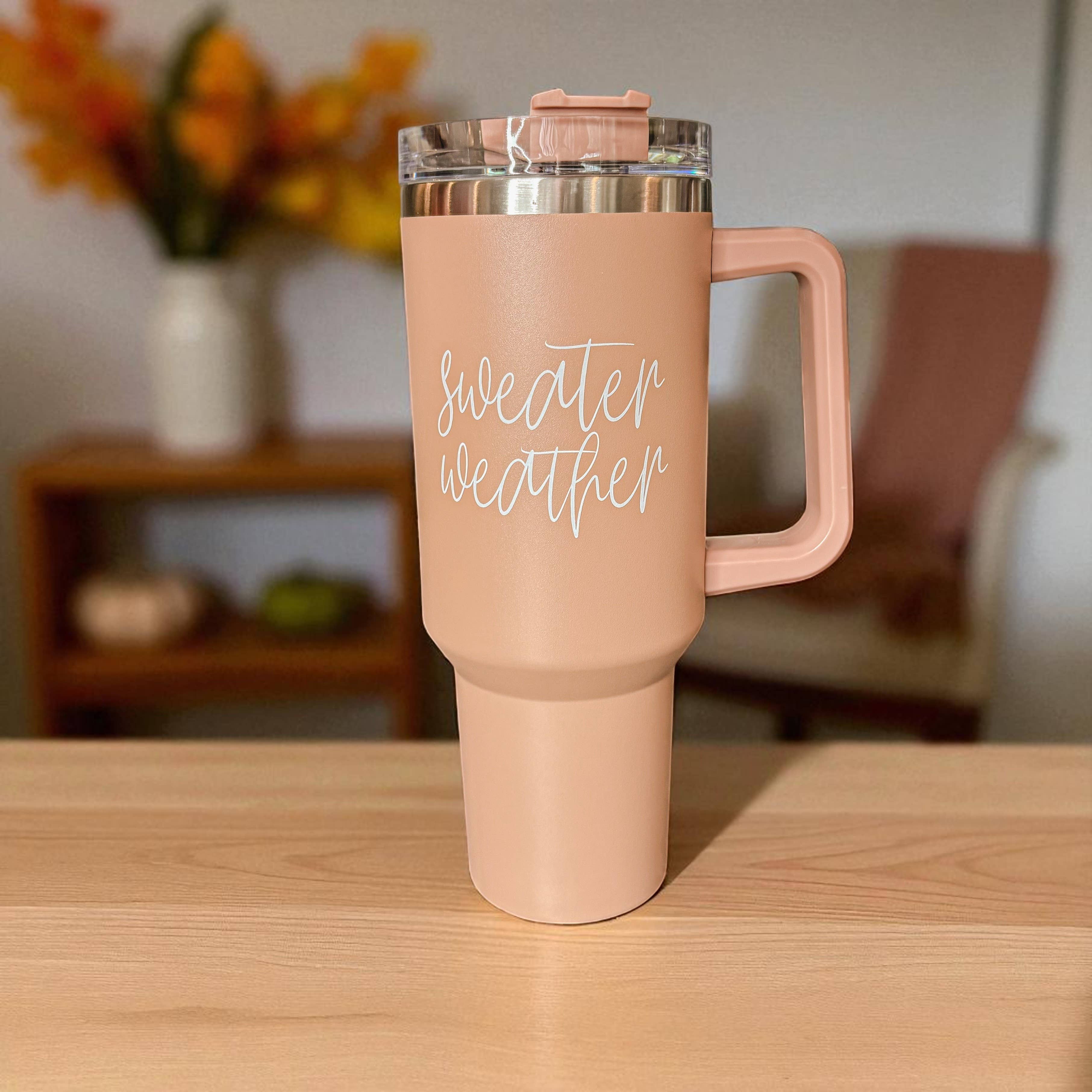 Gia Roma - Wholesale Insulated Mug/Tumbler - Fall 40oz Tumblers with Lid & Straw, Autumn Drinkware Mugs61