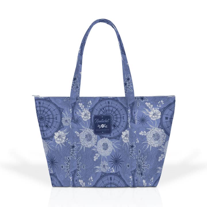 Customizable Vegan Leather Getaway Bag: Nautical Compass Fl for wholesale by Matrix