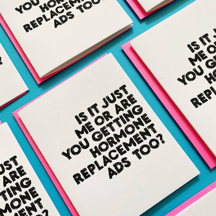 Richie Designs - Wholesale Birthday Card - Hormone Ads Card - Funny Bday Card, Menopause Greeting Card