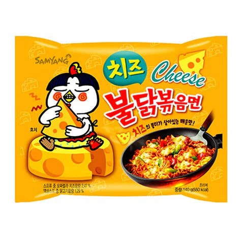 Pops Distro Inc – Großhandel Ramen – Samyang Buldak scharfe Hähnchen-Käse-Ramen (140 g) 5er-Pack (Südkorea)0