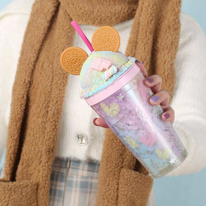 Bewaltz - Wholesale Insulated Mug/Tumbler - Cookie Mouse Ear Sweets Rainbow Tumbler - 16 Oz