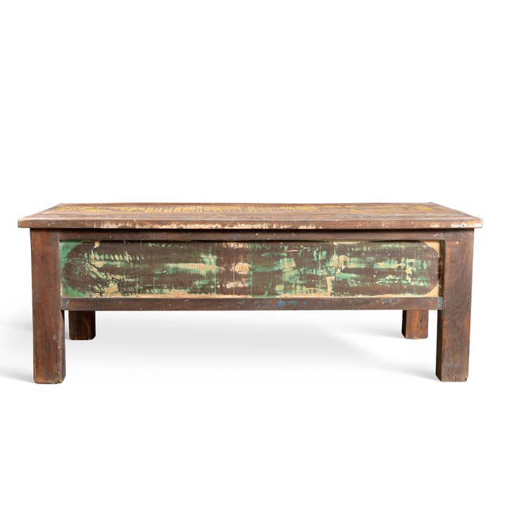 Timbergirl - Wholesale Coffee Table - Reclaimed Wood Coffee Table With Double Drawers4